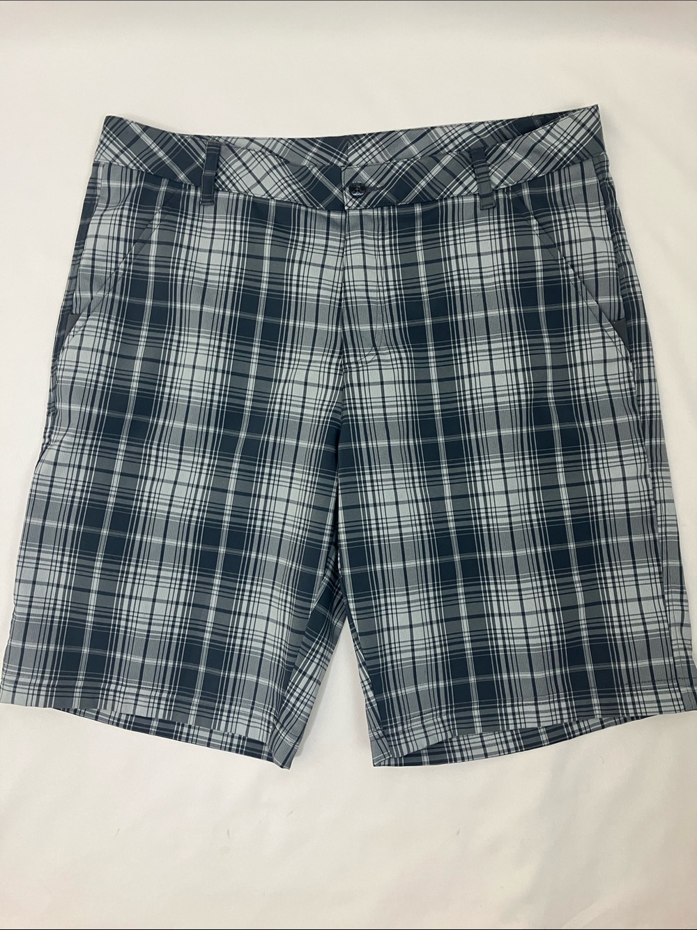 Fila Sport Blue and White Plaid Gold Shorts Men’s Size 36
